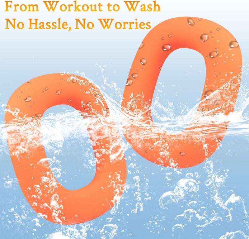 SoloWIT Sweat Proof Silicone Ear Cover for AirPods Max, Comfortable Fit for Gym Exercise, Easy to Clean, No Sound Quality Loss - Orange - Image 4